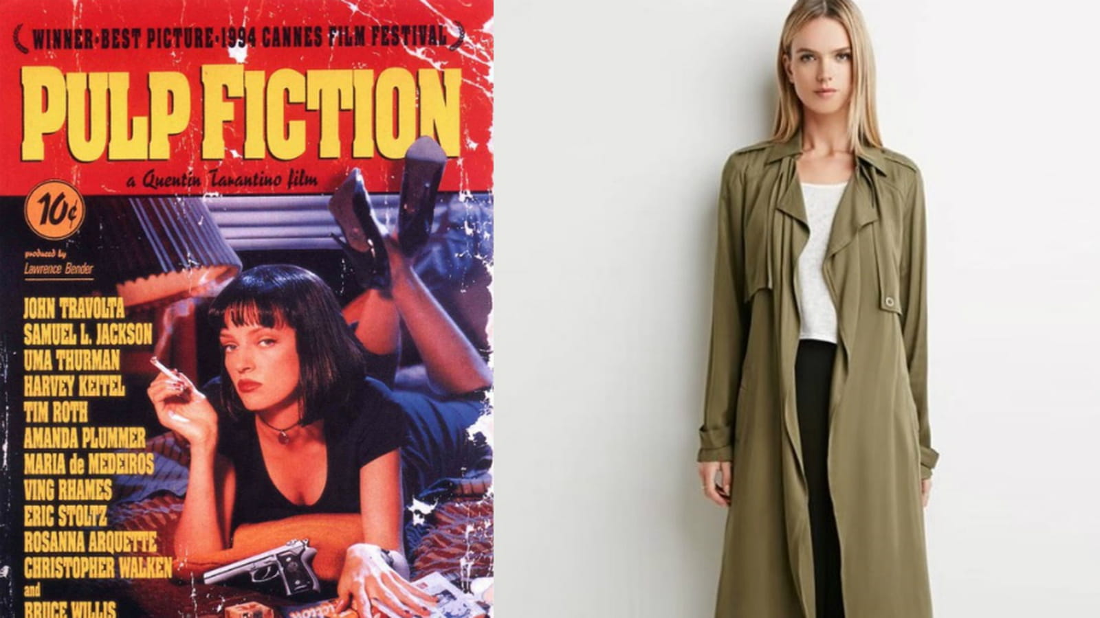 Trench dans "Pulp Fiction"