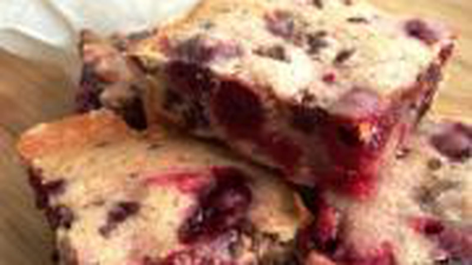 Blondie cerises chocolat noir