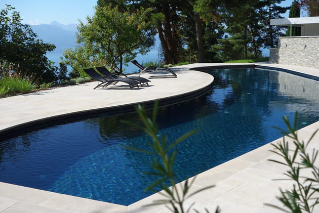 Piscine familiale de forme libre : trophée d'or