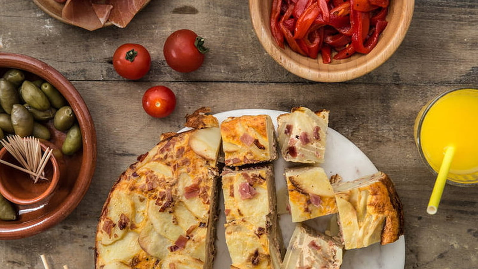 Tortilla espagnole au jambon Serrano Aoste