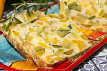 Flan de courgettes au romarin et à la ciboulette : Etape 1