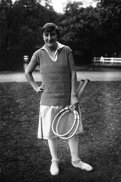 La joueuse de tennis Simonne Mathieu en 1926