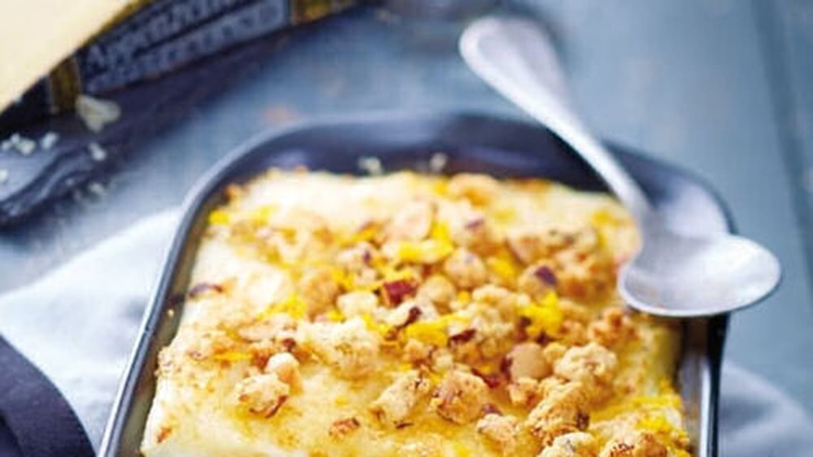 Hachis parmentier de confit de canard aux marrons et orange