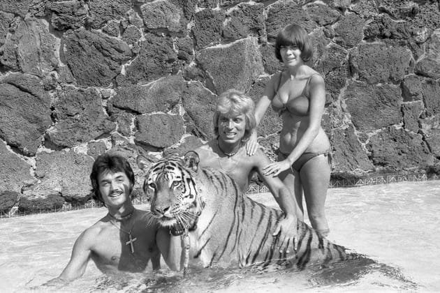 Les magiciens Siegfried et Roy et Mireille Mathieu par Hugues Vassal