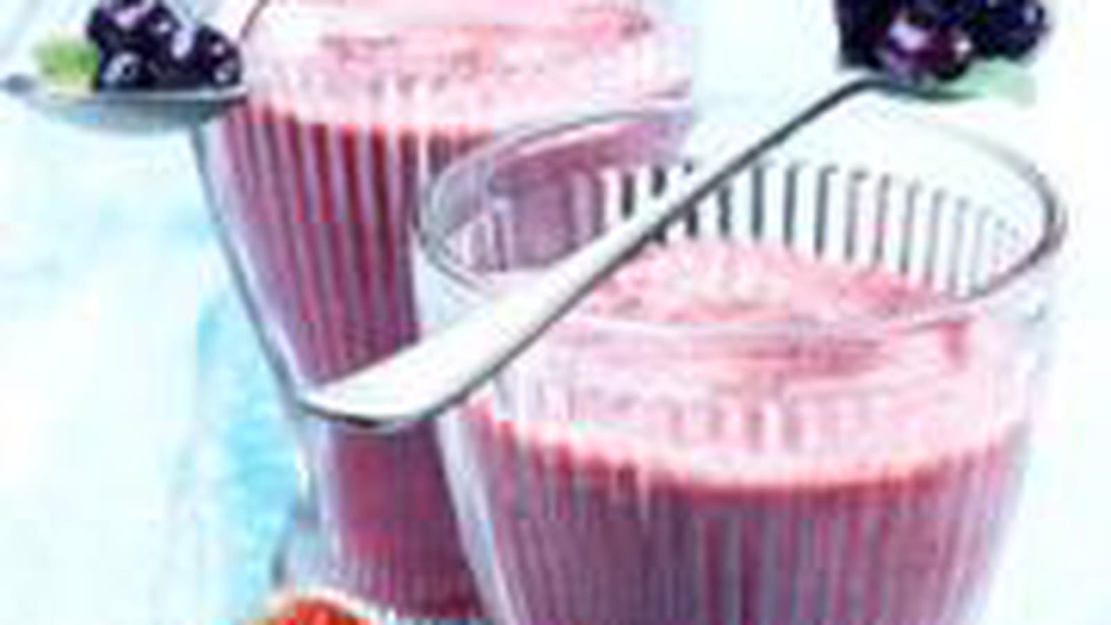 Smoothie fraises et myrtilles