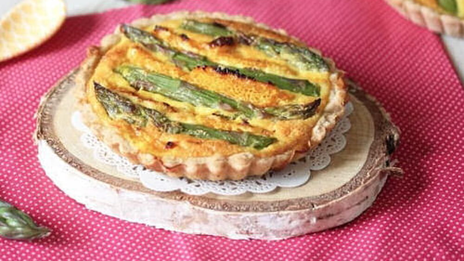 Tartelettes asperges, orange et confiture de clémentine