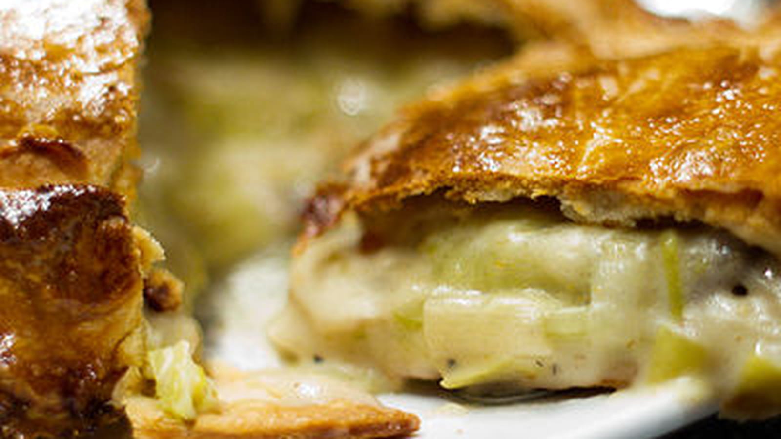 Flamiche aux poireaux et champignons