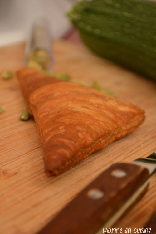 Feuilleté courgettes, féta et cardamome