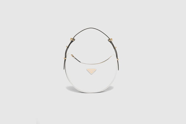 Sac &agrave; main en cuir blanc