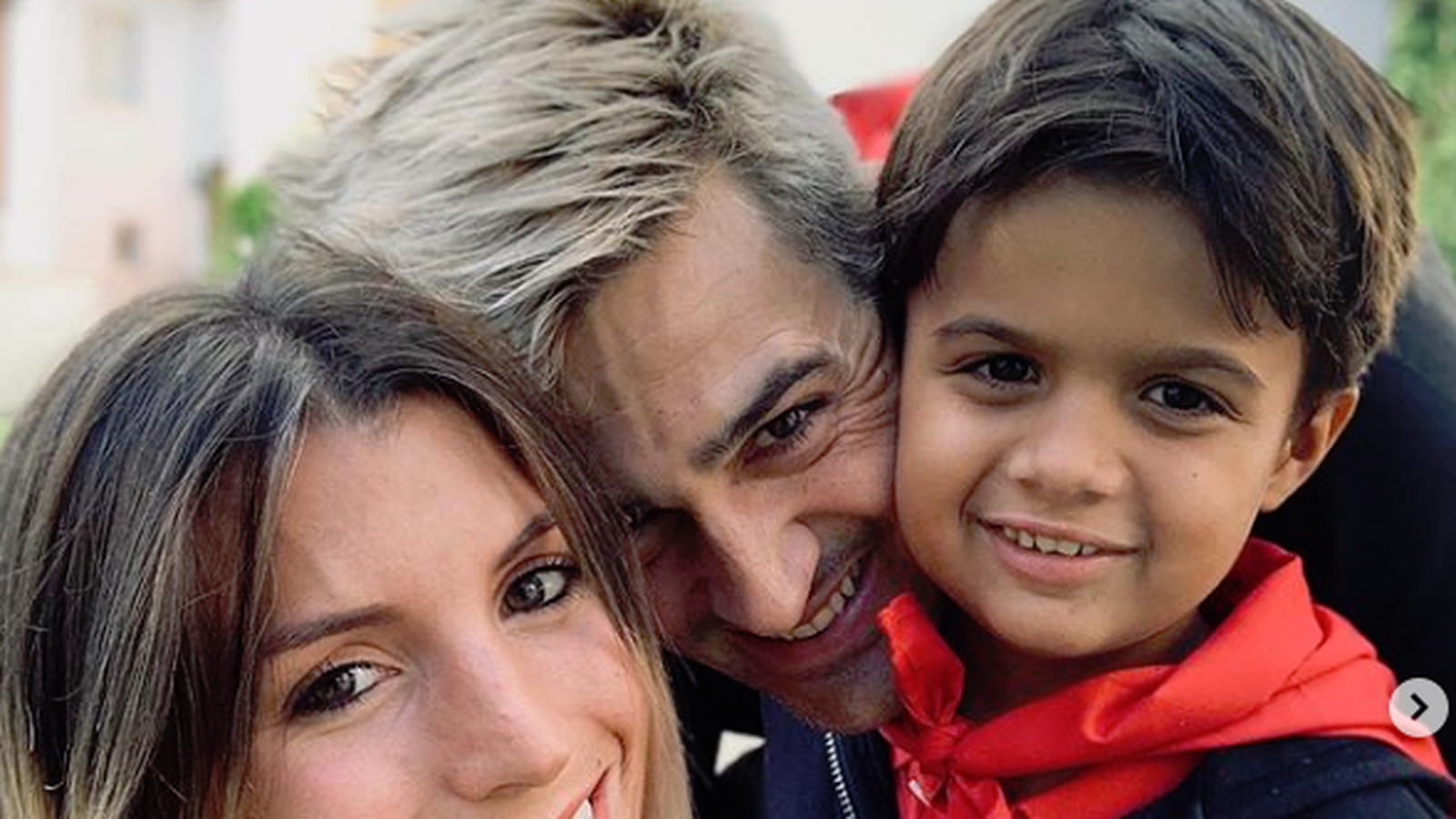 Delphine Tellier, Jean-Pascal Lacoste et son fils Maverick Lacoste