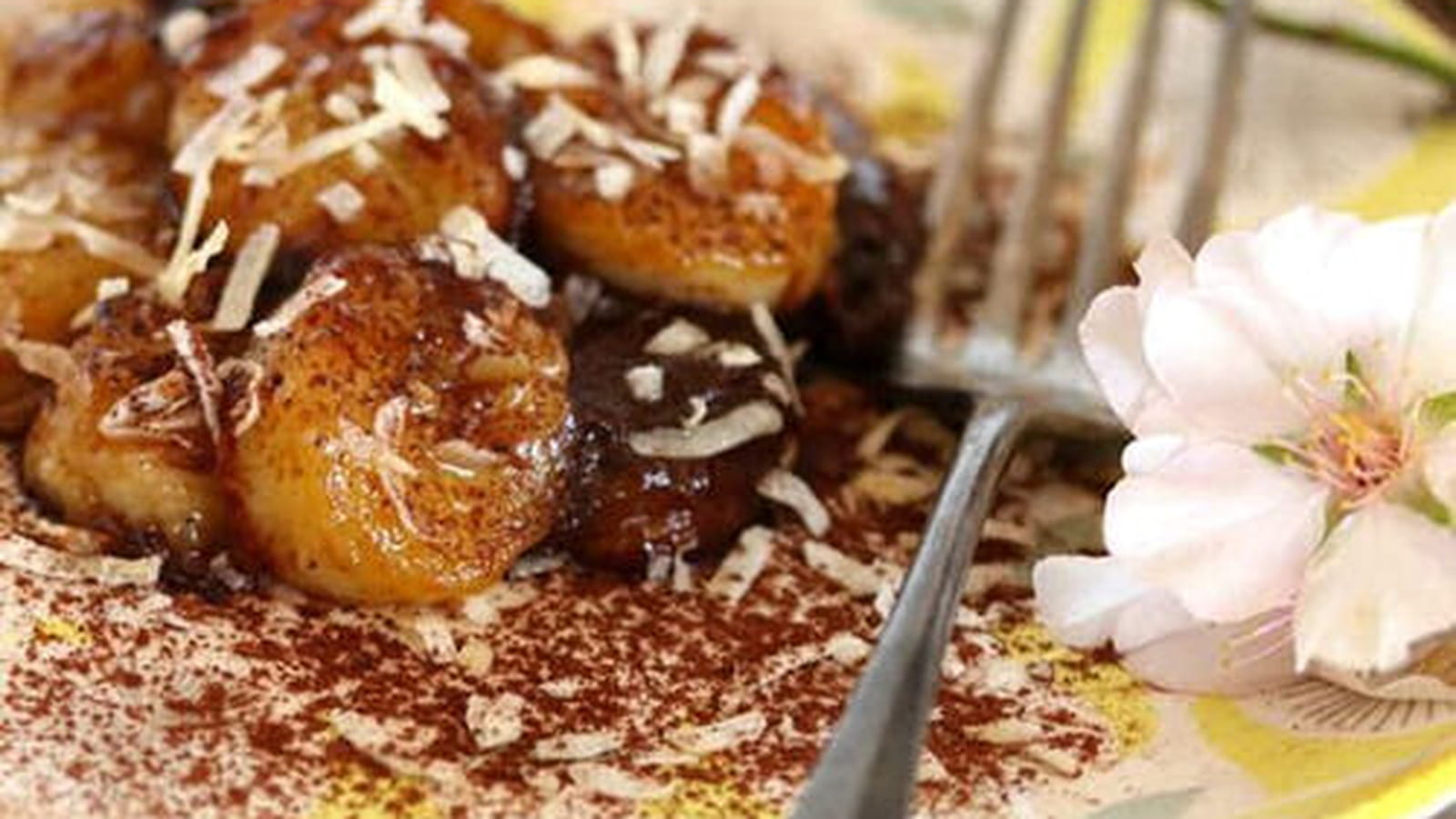 Bananes flambées au chocolat noir bio