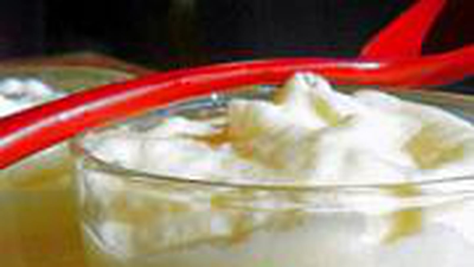 Mascarpone sur coulis de pêches
