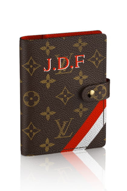 La couverture d'agenda personnalisable de Louis Vuitton