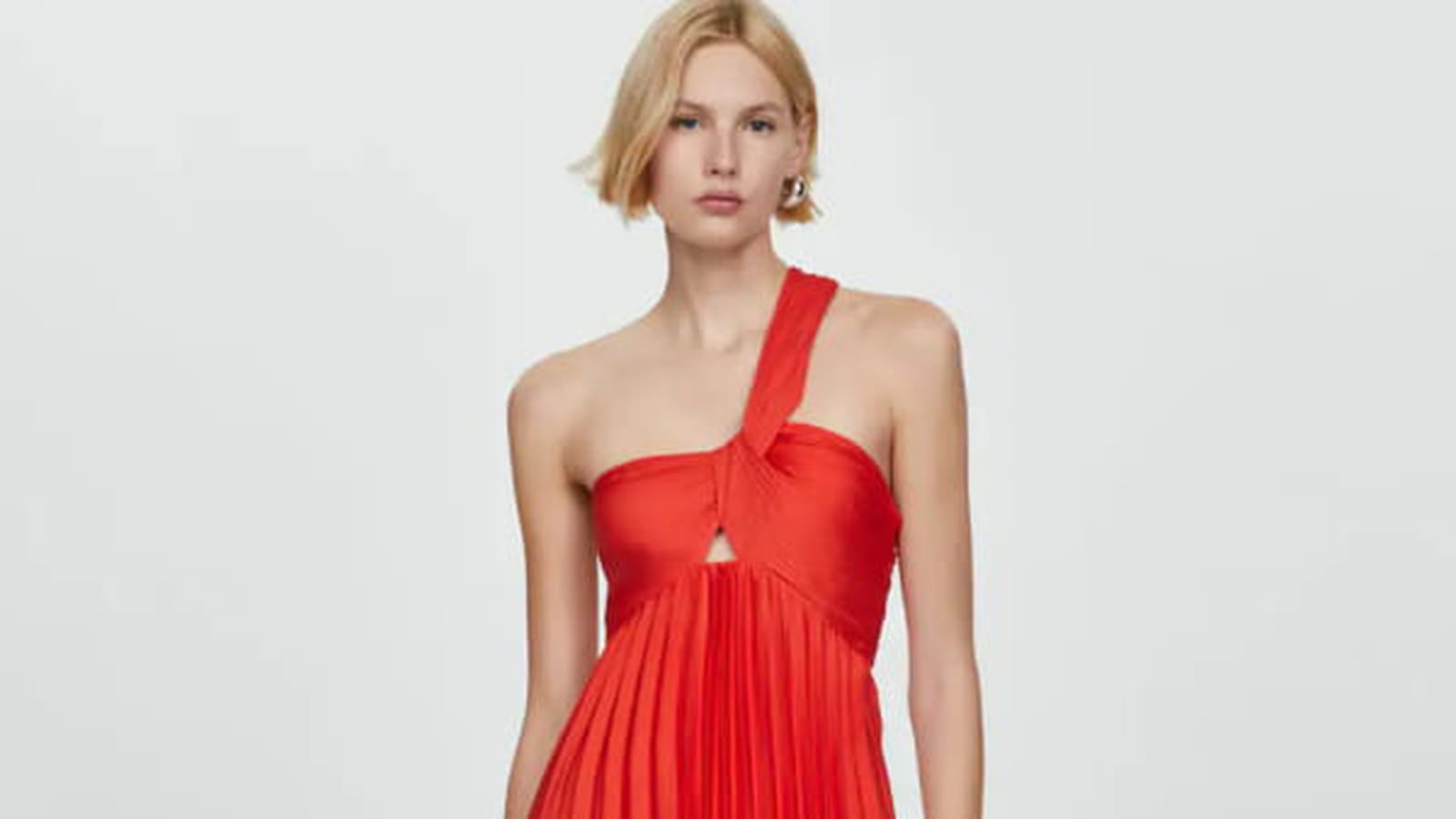 Robe plissée Mango