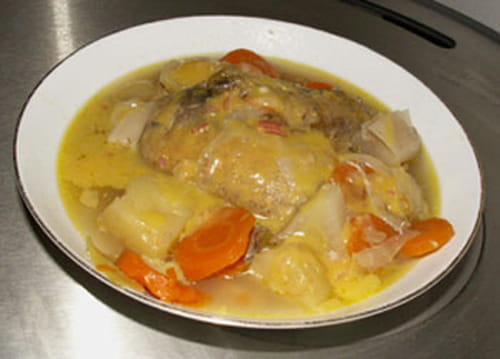 Pot-au-feu de pintade au vinaigre de framboises