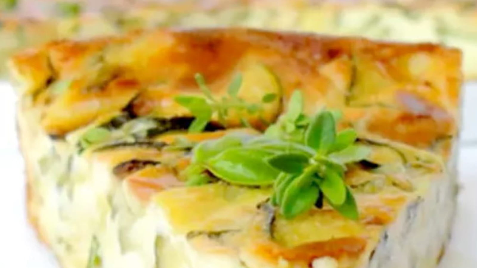 Clafoutis léger aux courgettes et fromage de chèvre