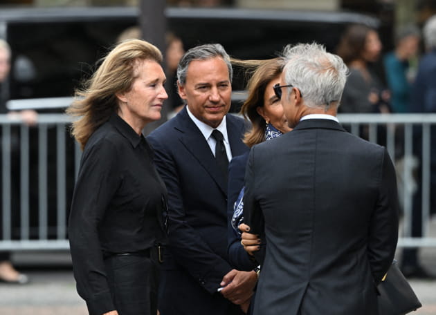 C&eacute;cilia Attias aux obs&egrave;ques de Mathilde Favier, &agrave; Paris