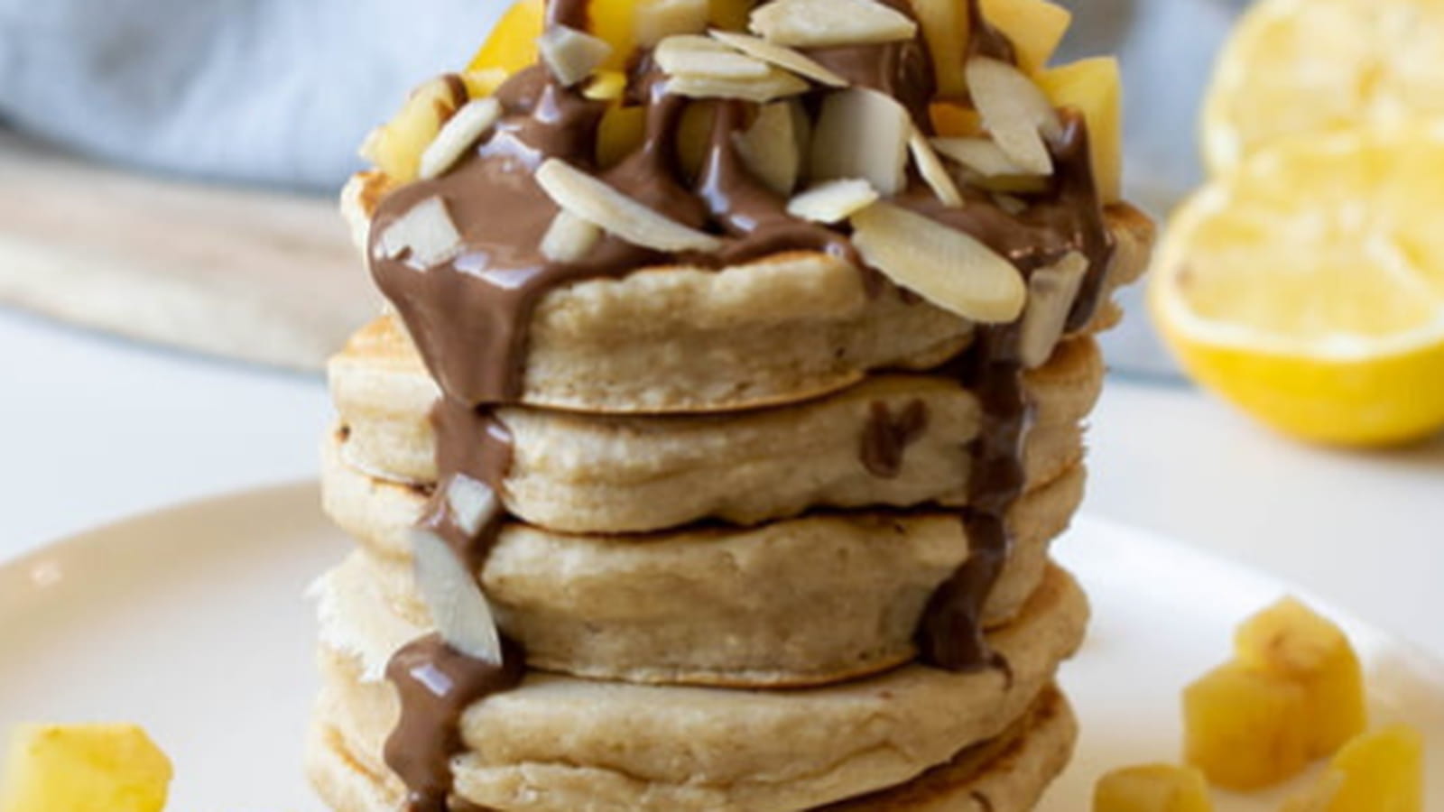 Pancakes vegan aux pommes vanille