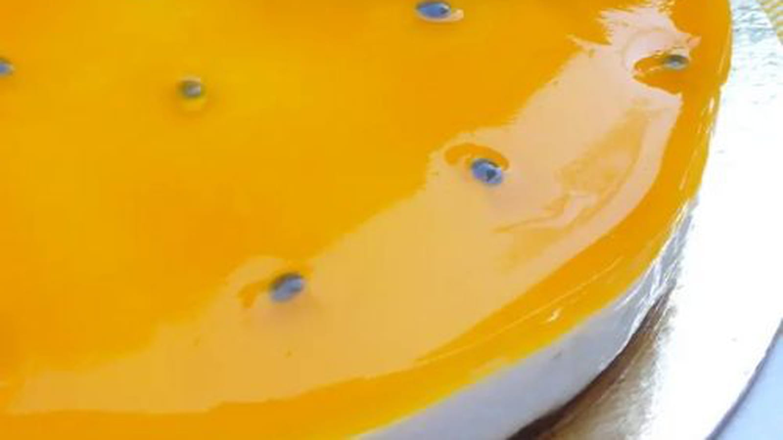 Cheesecake aux fruits de la passion sans cuisson vegan