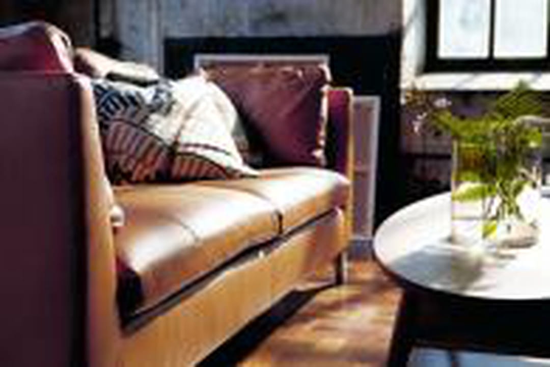 Canapé 3 places en cuir Stockholm d