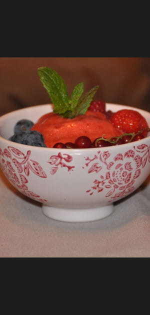 Sorbet &agrave; la fraise