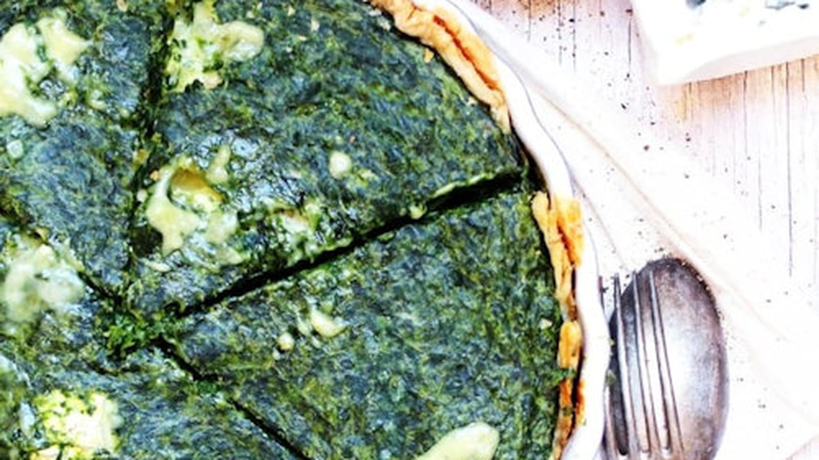 Tarte salée aux épinards et Bresse Bleu