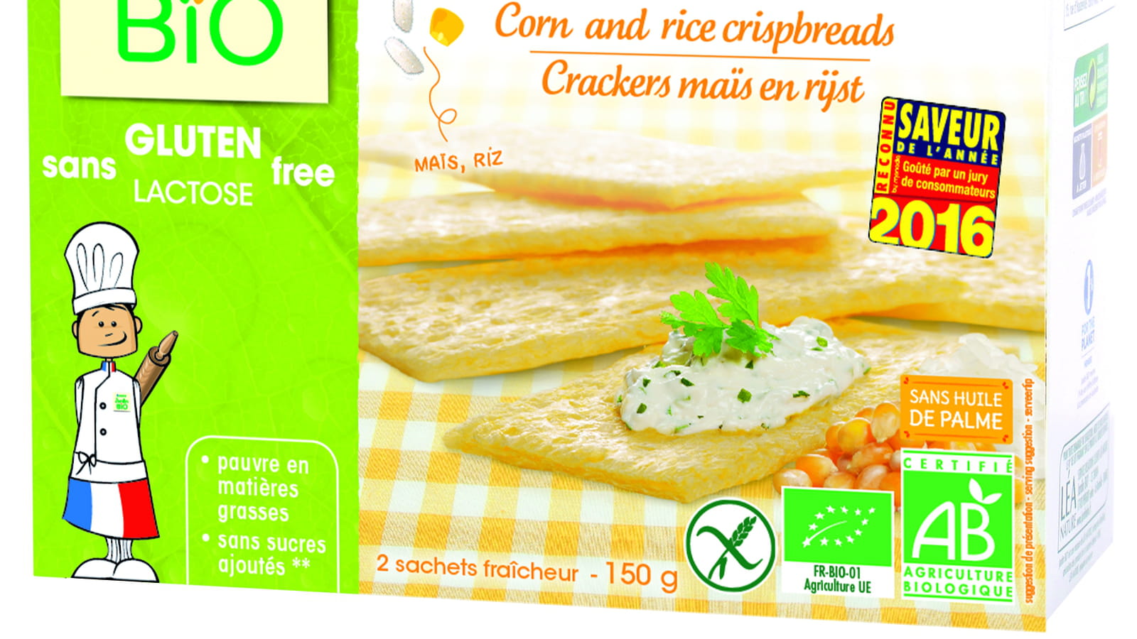 Tartines craquantes Maïs Riz de Jardin Bio