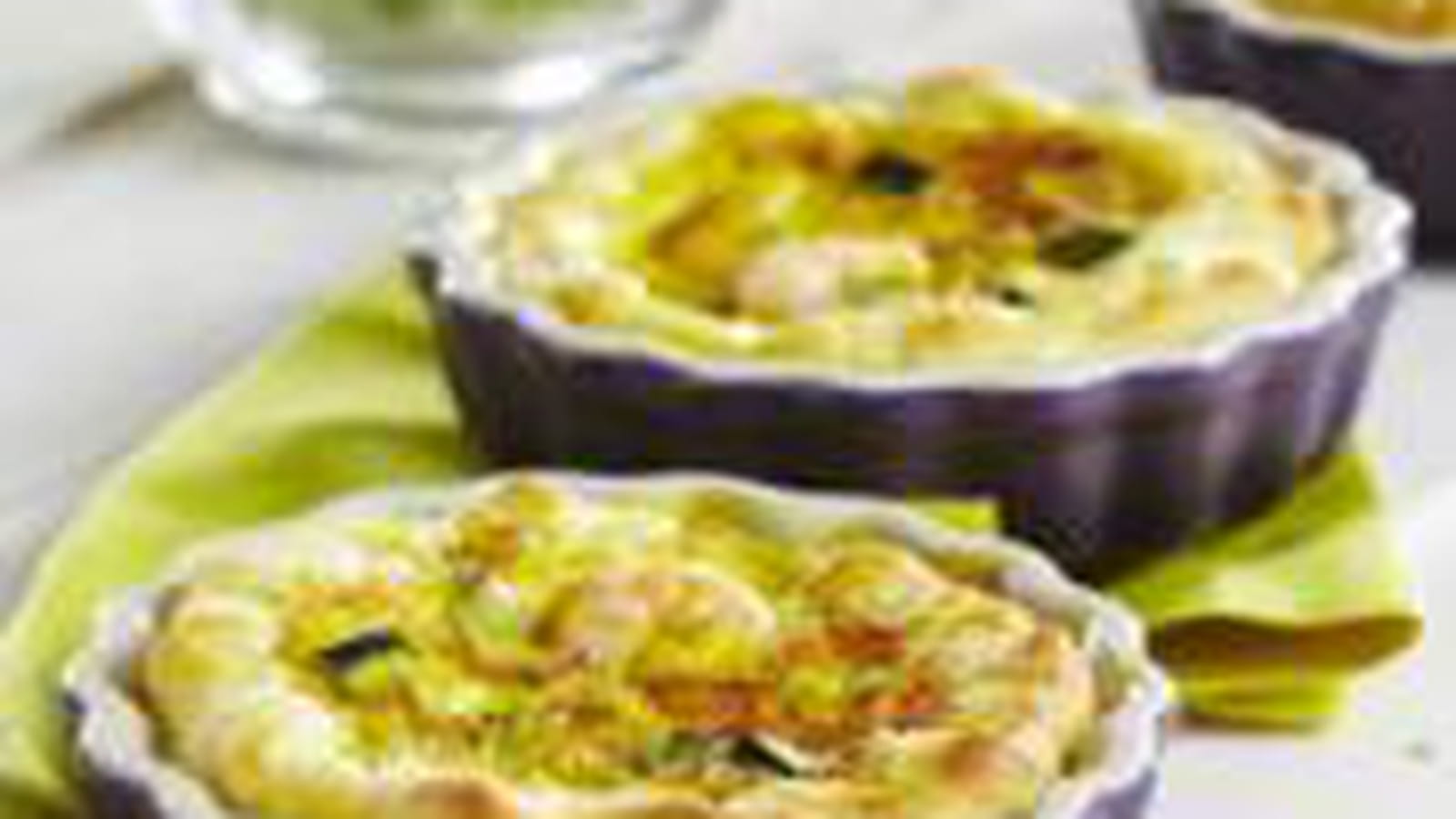 Tartes crevettes curry et courgettes