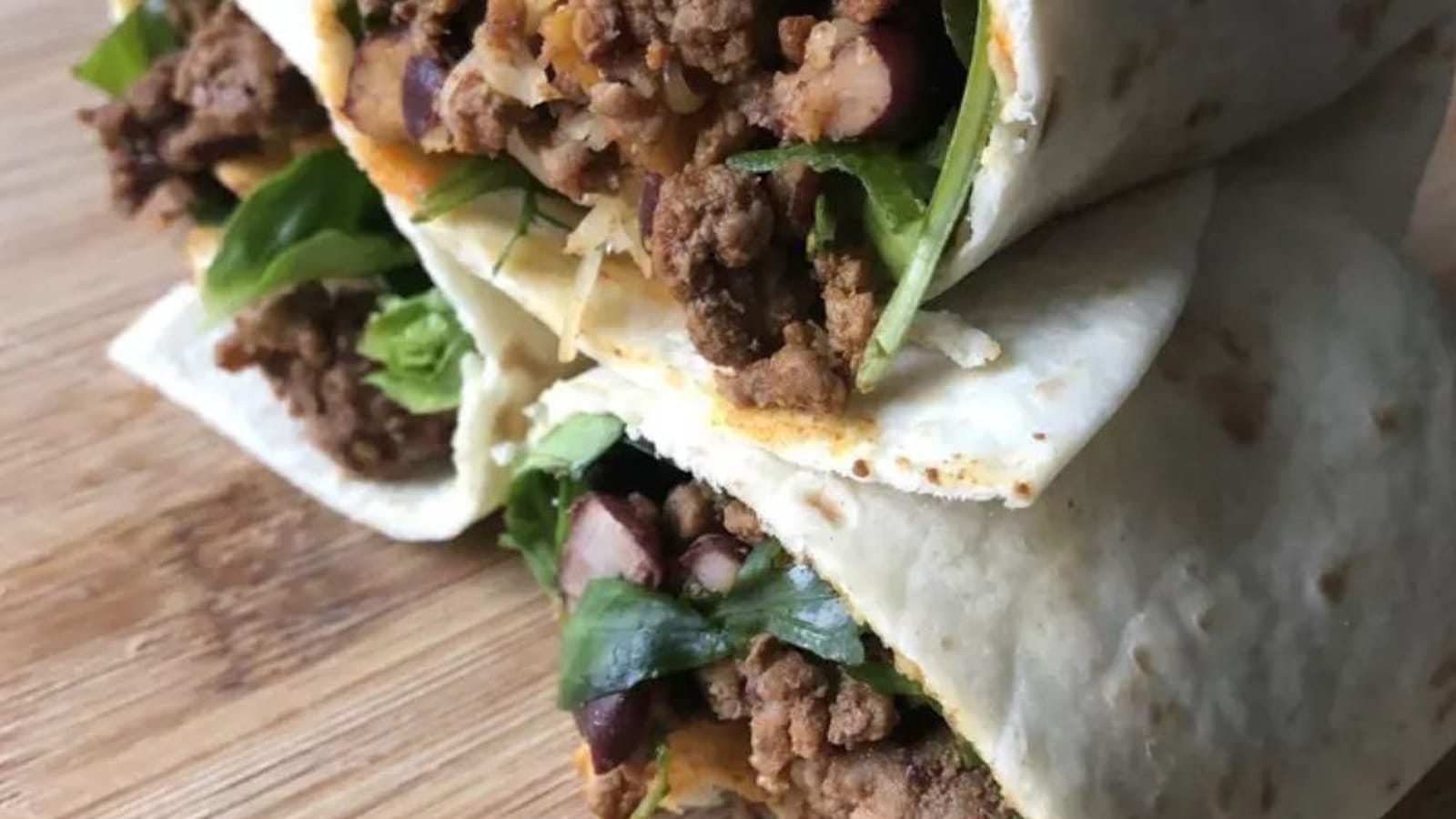 Burrito healthy et express bœuf-haricots rouges