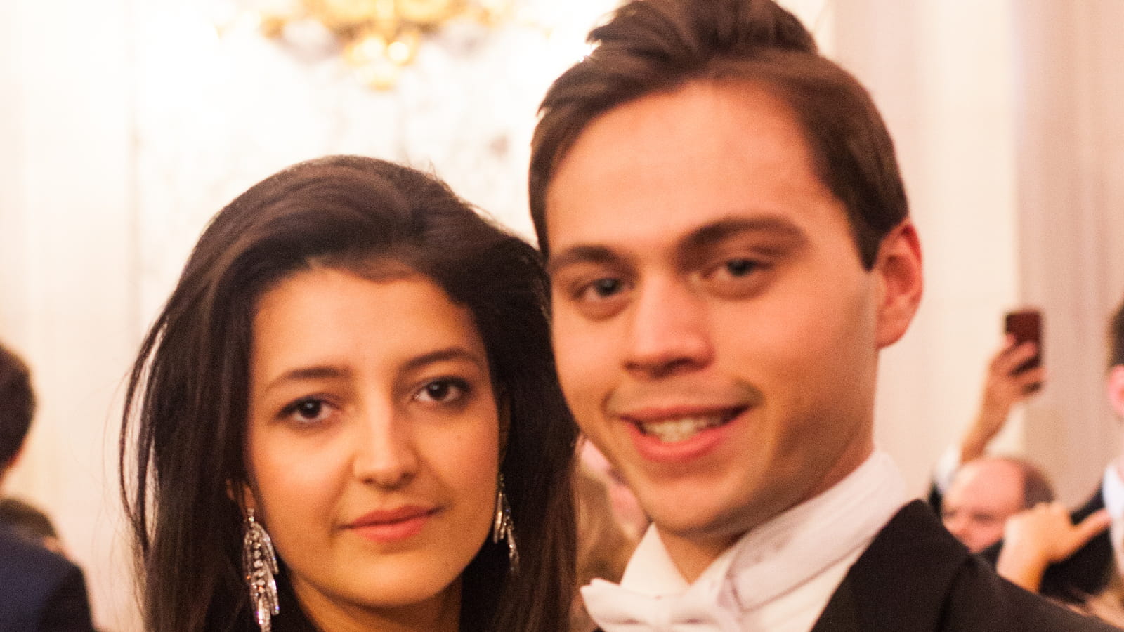 Comtesse Hermine de Hemricourt de Grunne et son cavalier Duc de Crussol