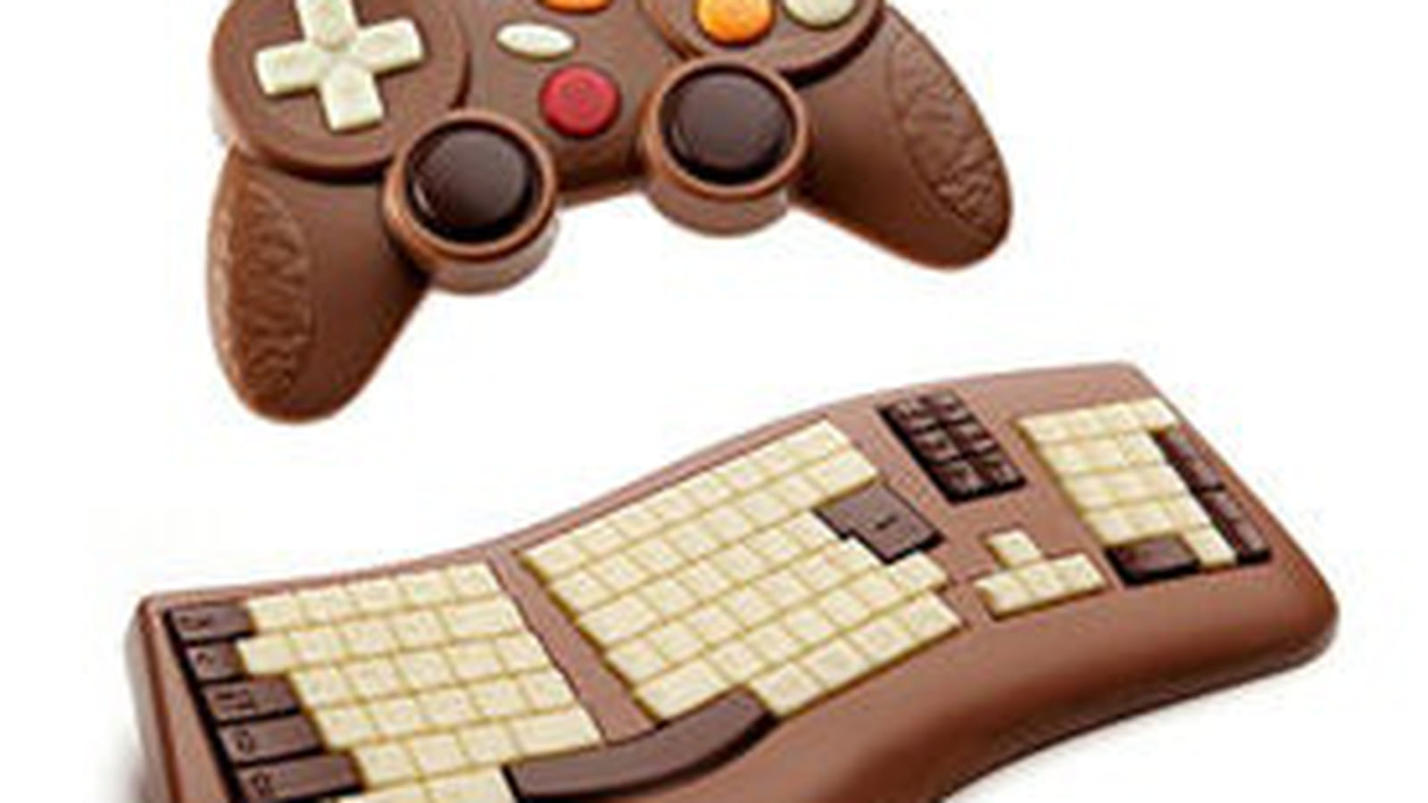 Manette de jeu et clavier d'ordinateur en chocolat de D'lys Couleurs