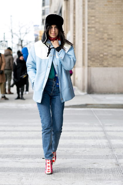 Street style &agrave; New York : jean vintage