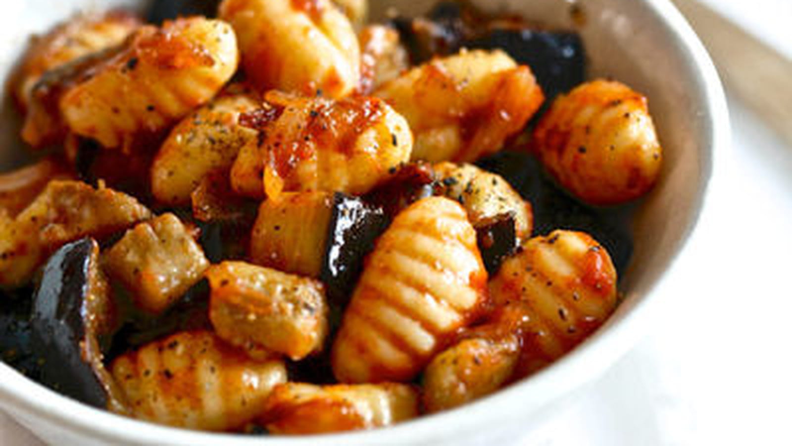 Gnocchi tomacouli et aubergine