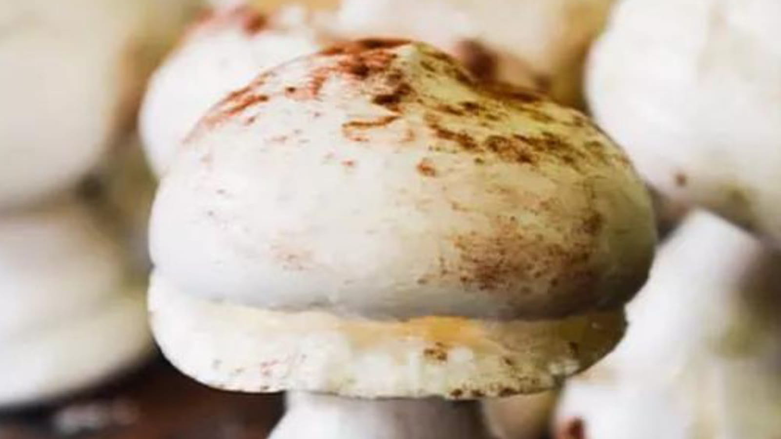 Meringue suisse en forme de champignon
