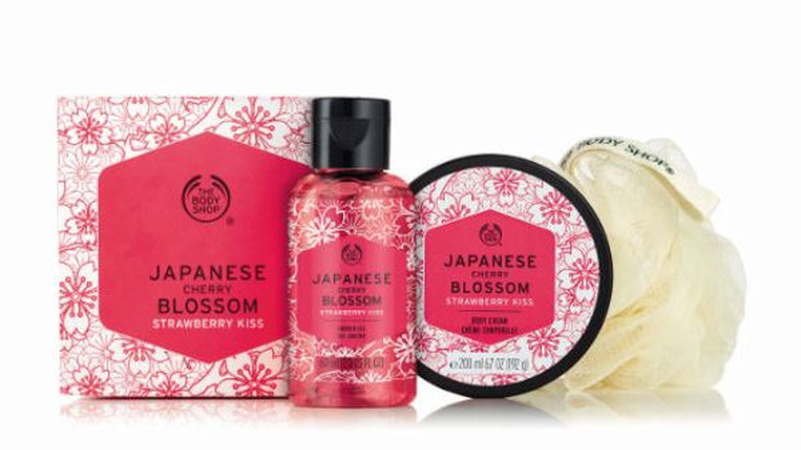 Le coffret Japanese Cherry Blossom Strawberry Kiss de The Body Shop