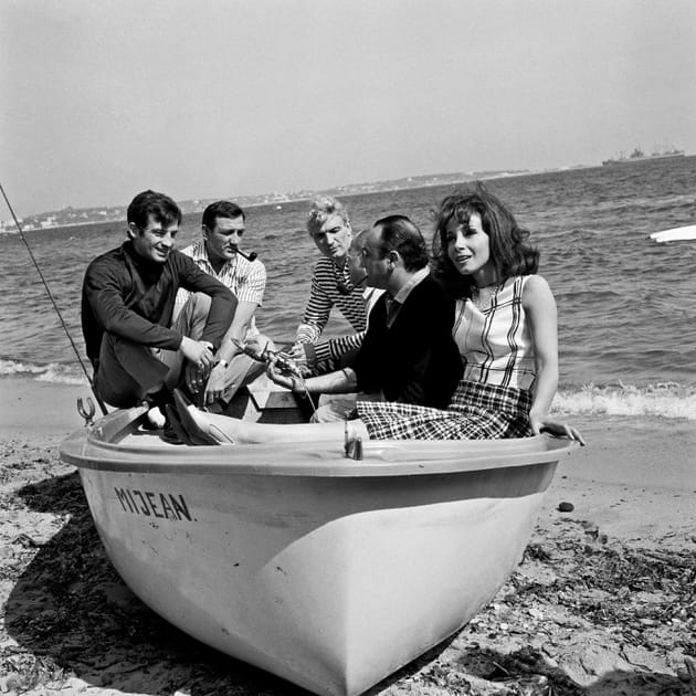 A Cannes avec Jean-Paul Belmondo, Michel Audiard, Henri Verneuil, Andrea Parisy et Reginald Kernan