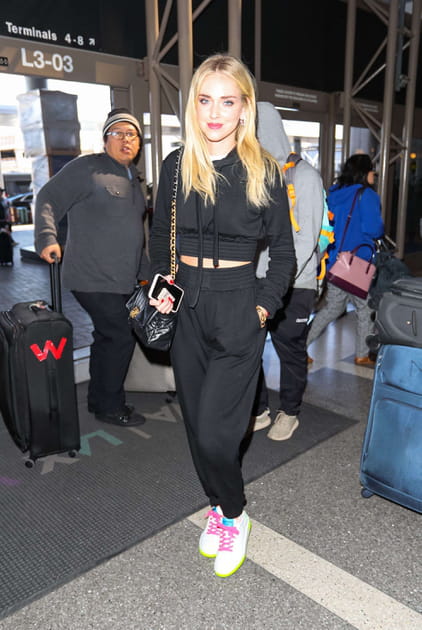 Chiara Ferragni en sweat crop