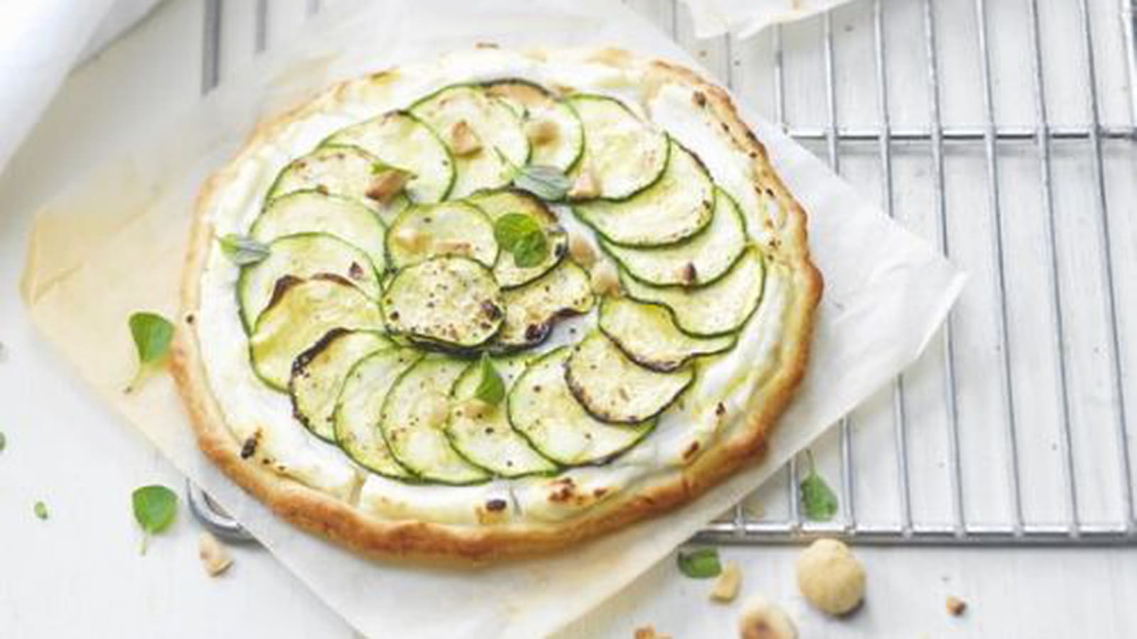 Tarte fine aux courgettes et au chavroux