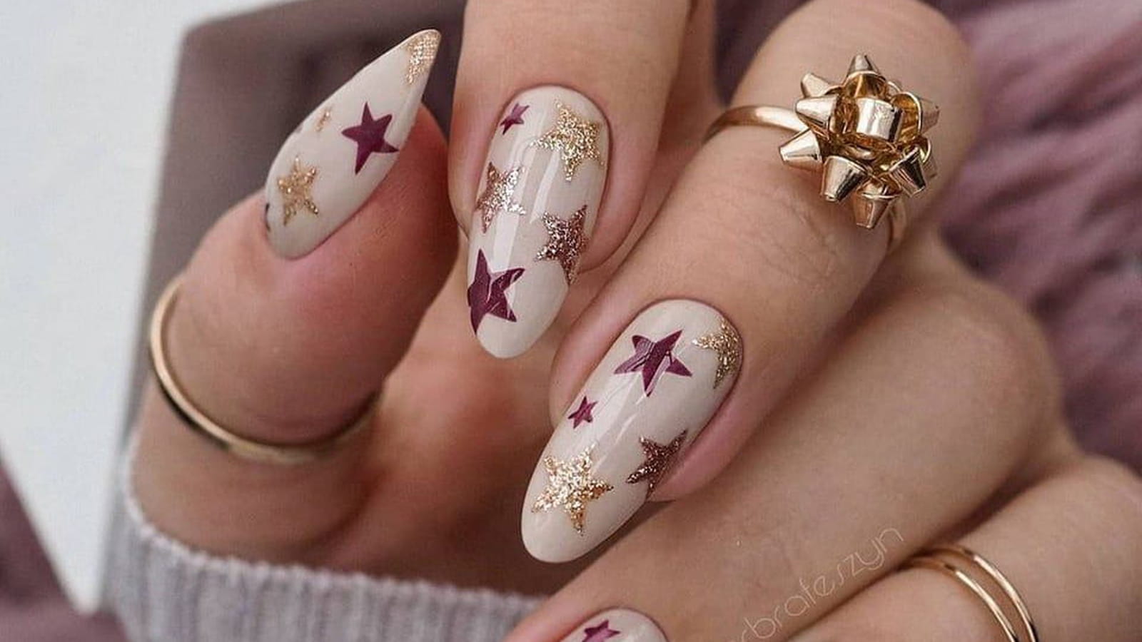 Nail art étoiles 