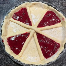 Tarte aux deux confitures : Etape 1