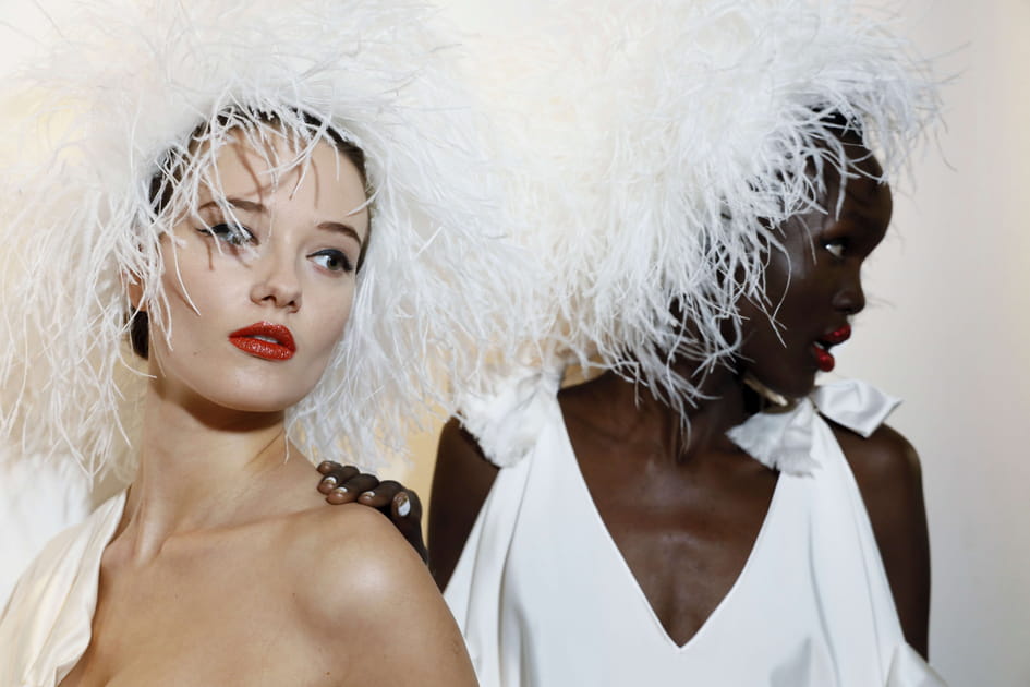 La bouche rouge glitter