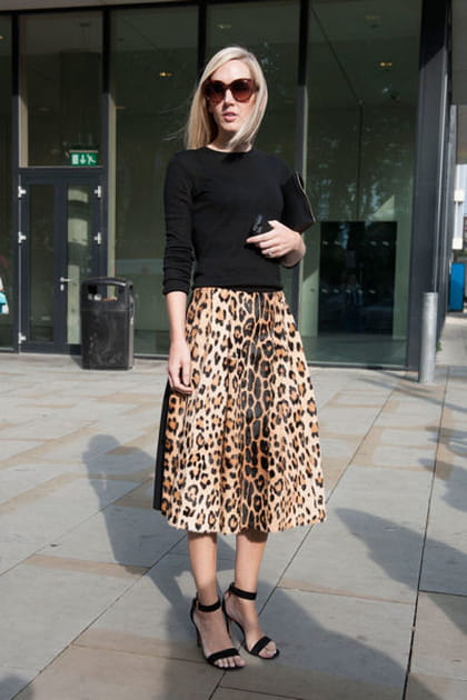 Street looks fashion week Londres : animal