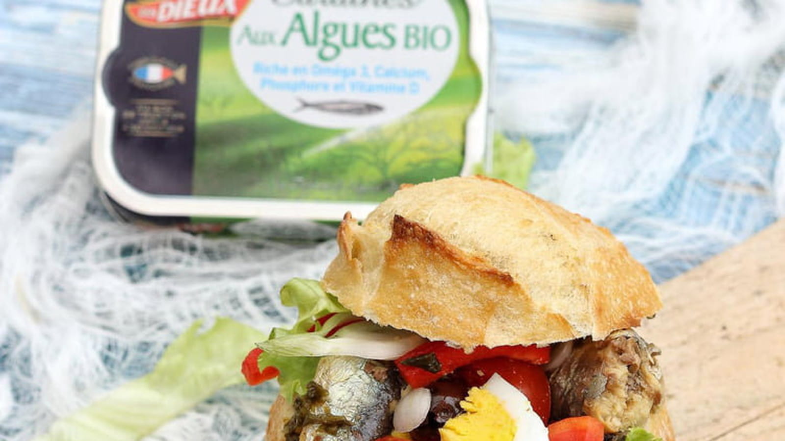 Pan Bagna aux sardines et algues bio Le Trésor des Dieux