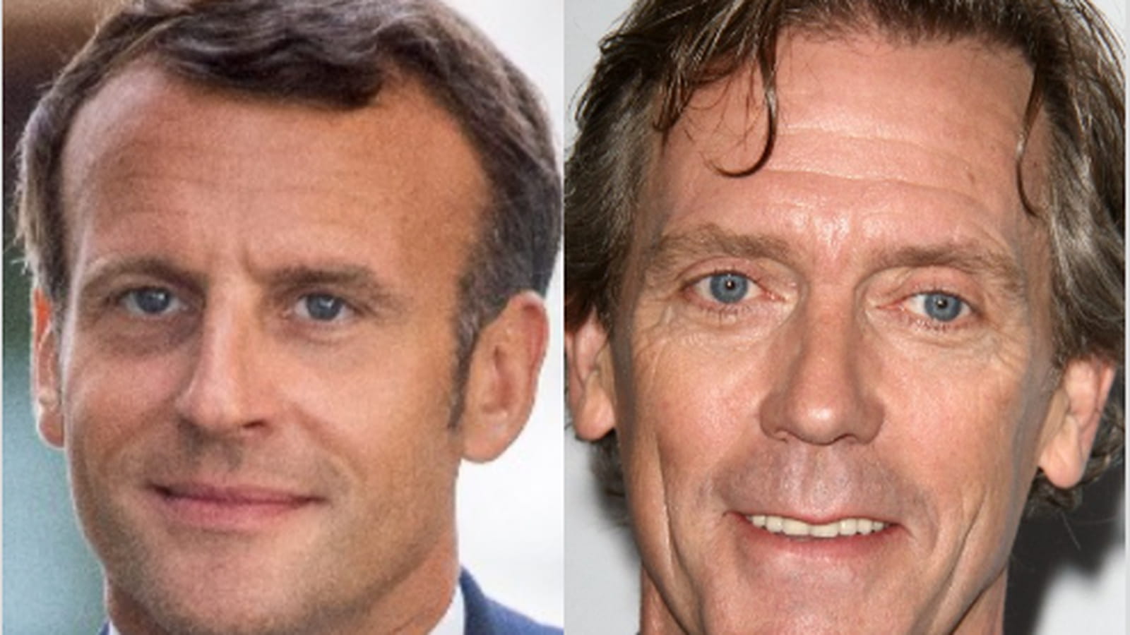 Emmanuel Macron et Hugh Laurie