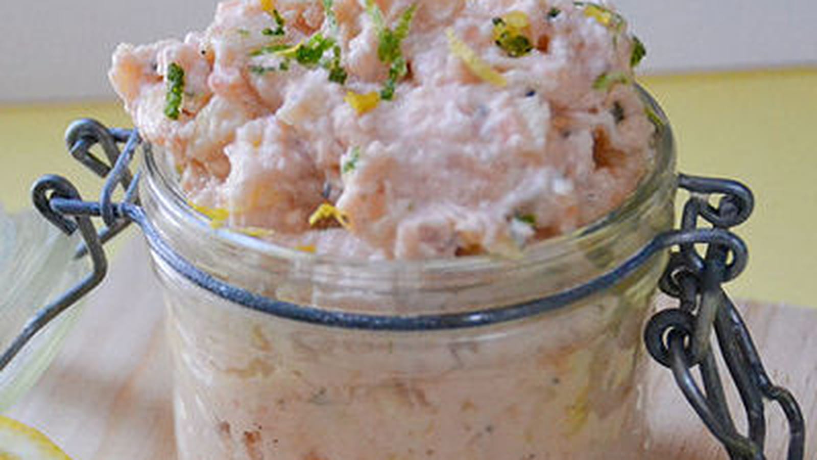 Rillettes de saumon fromage frais et pomme