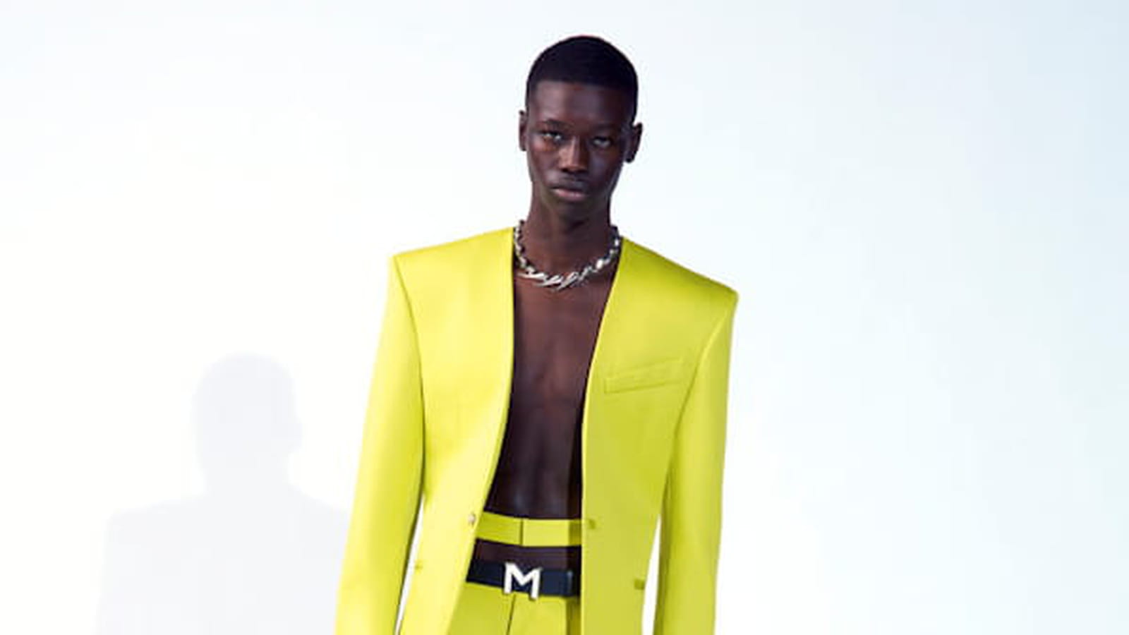Veste et pantalon vert néon Mugler H&M