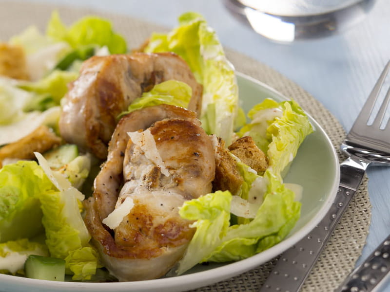Recette de Salade de râbles Loeul et Piriot façon César