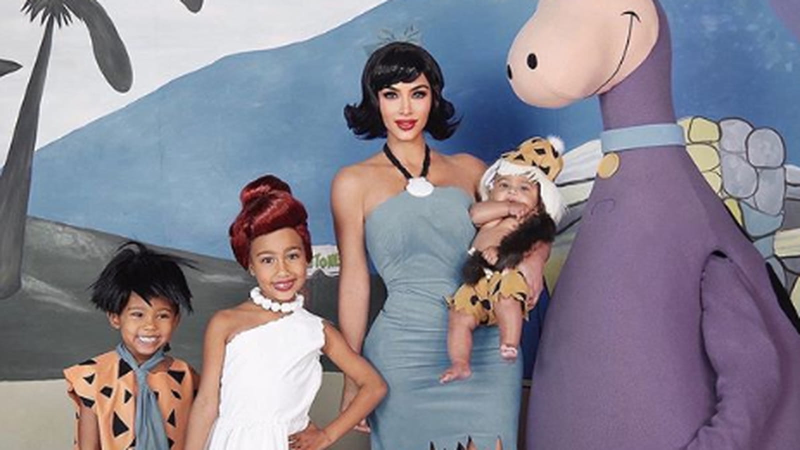 Chicago West, Saint West, North West, Kim Kardashian, Psalm West et Kanye West