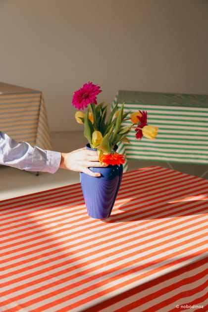 Envie de pique-nique avec cette nappe esprit berlingot et ses motifs &agrave; croquer