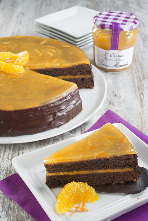 Gâteau au chocolat et à L’Orange Fruitée Intense Bonne Maman